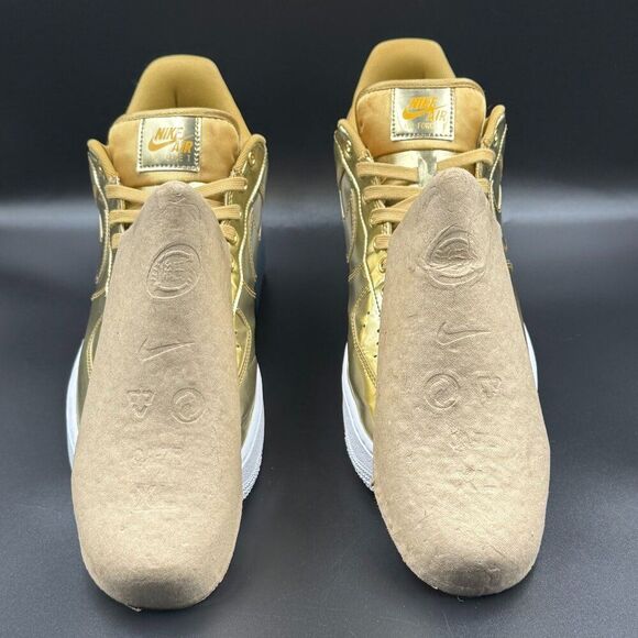 Wmns Nike Air Force 1 SP 'Liquid Metal - Gold' - Picture 5 of 13
